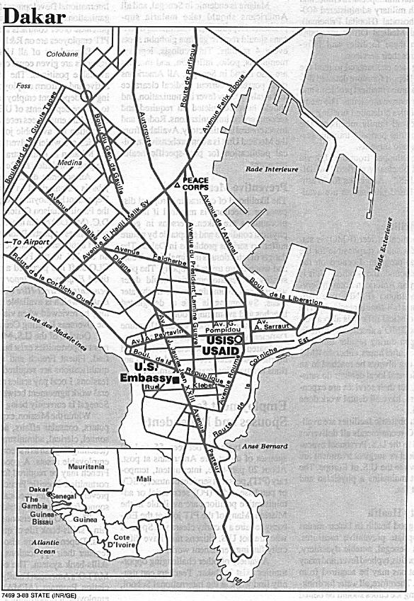 Map of Dakar