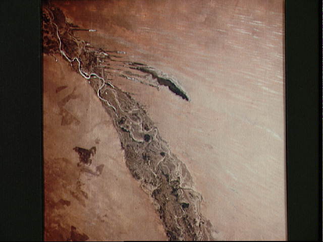 Satellite photo of the Senegal River Valley