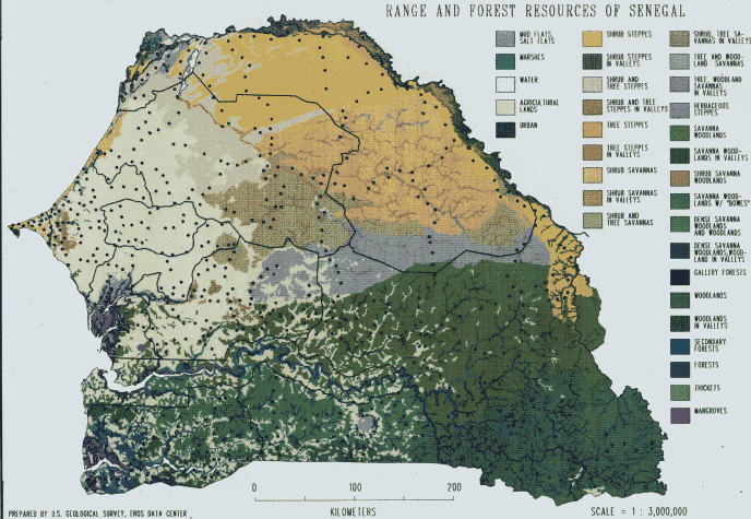 Map of Land use in Senegal